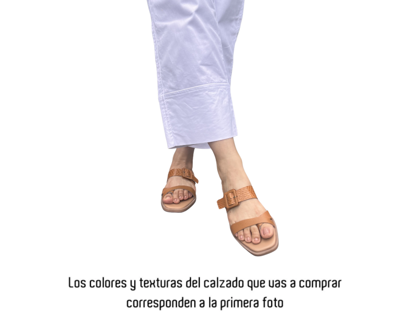 Sandalia Plana en Cuero Clara Bronce - Imagen 10