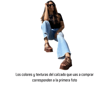 Sandalia Plataforma en Cuero Rafaela Miel - Imagen 9