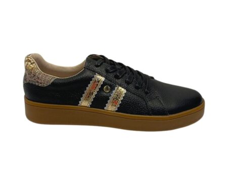 Tenis en Cuero Ava Negro - Imagen 3