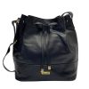 Bolso en Cuero Manos Libres Dubai Negro Yute