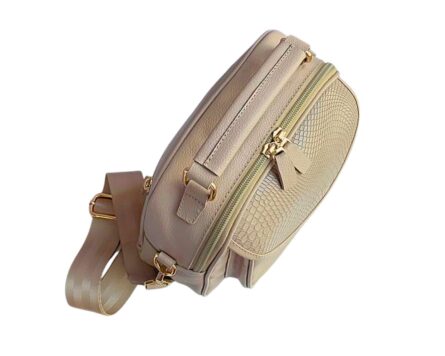 Bolso en Cuero Manos Libres Mary Taupé - Imagen 6