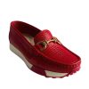Mocasin en Cuero Sabrina Folia Rojo