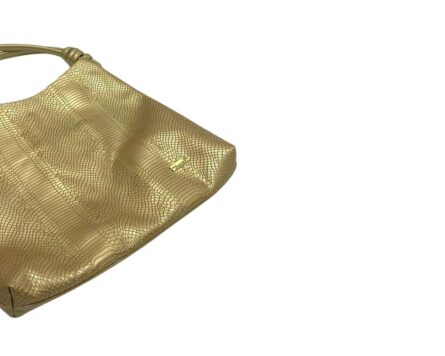 Bolso en Cuero Savvanah Snake Oro - Imagen 8