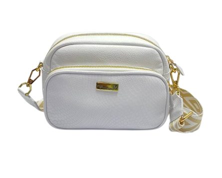 Bolso en Cuero Manos Libres Boni Blanco geco