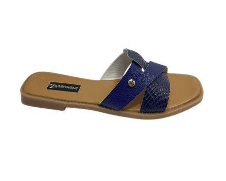 Alternative view of Sandalia Plana en Cuero Flippa Azul
