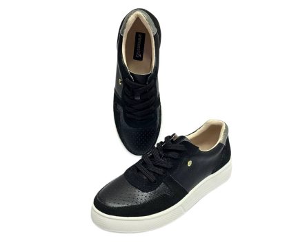 Tenis en Cuero Xiomy Negro - Imagen 7