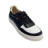 Tenis en Cuero Xiomy  Negro y Blanco