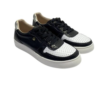 Tenis en Cuero Xiomy Negro y Blanco - Imagen 11