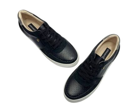 Tenis en Cuero Xiomy Negro - Imagen 8