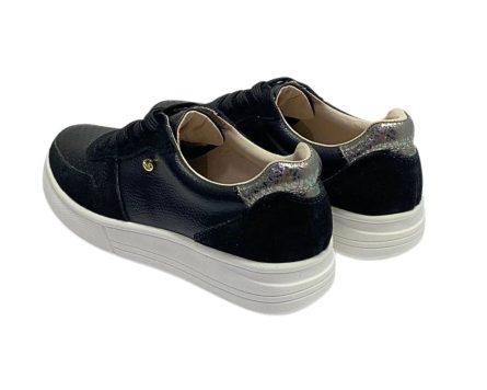 Tenis en Cuero Xiomy Negro - Imagen 11