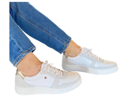 Alternative view of Tenis en Cuero Xiomy  Blanco