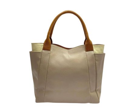 Bolso en cuero Flora Geco Taupé x Miel y Talco - Imagen 5