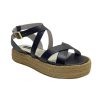 Sandalia en Cuero y Yute Nemesis Negro