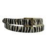 Correa en cuero Diamante Print Pelo Zebra