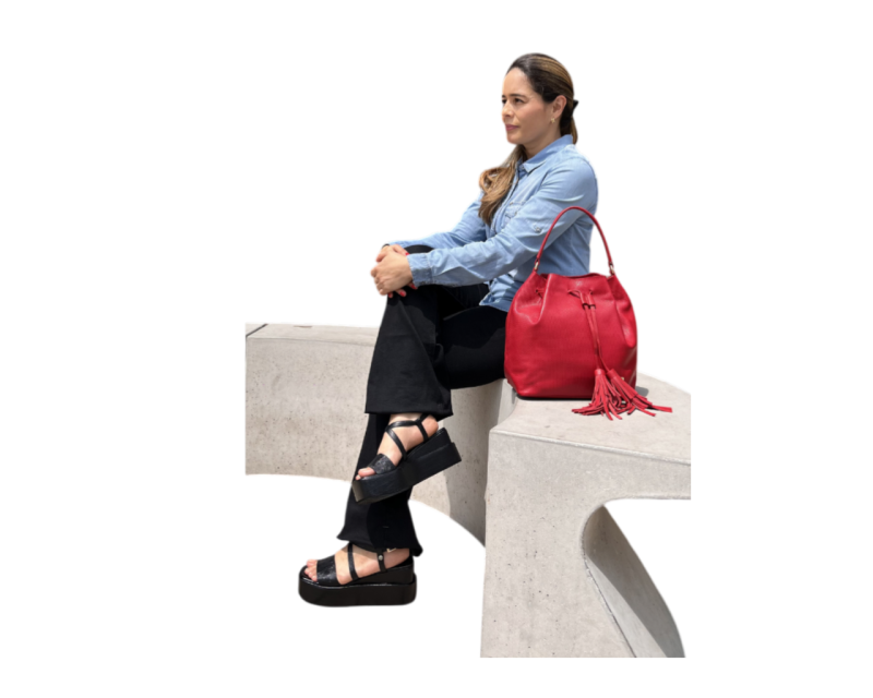 Sandalia Plataforma en Cuero Cony Negro - Imagen 13