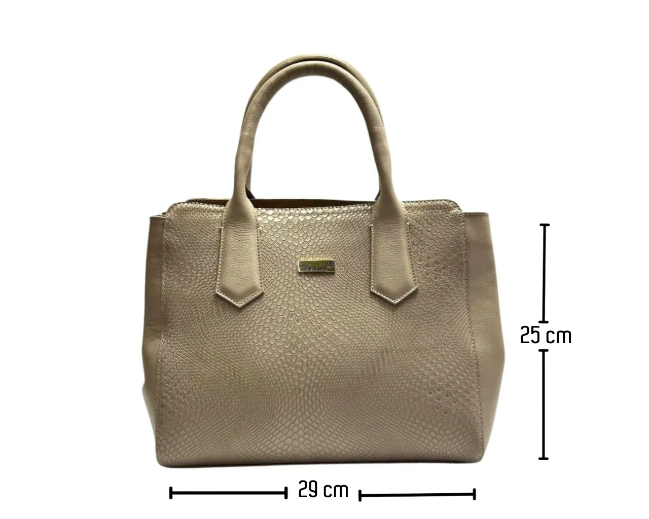 Bolso en cuero Duna Geco Taupé - Imagen 6