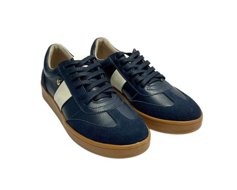 Tenis en Cuero Milka Azul Suela Miel - Imagen 5