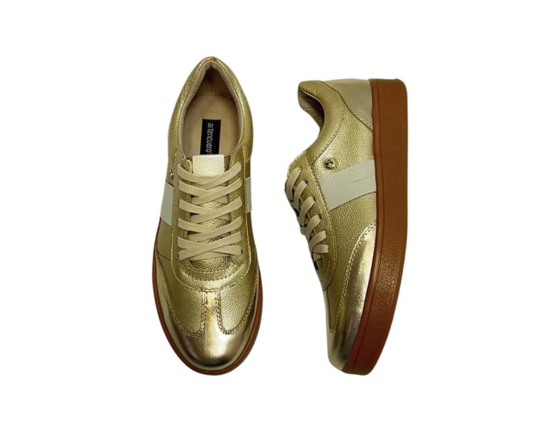 Tenis en Cuero Milka Oro Folia Suela Miel - Imagen 11