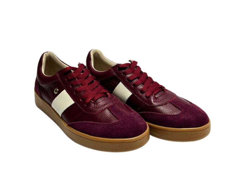 Tenis en Cuero Milka Vino Tinto Suela Miel - Imagen 11
