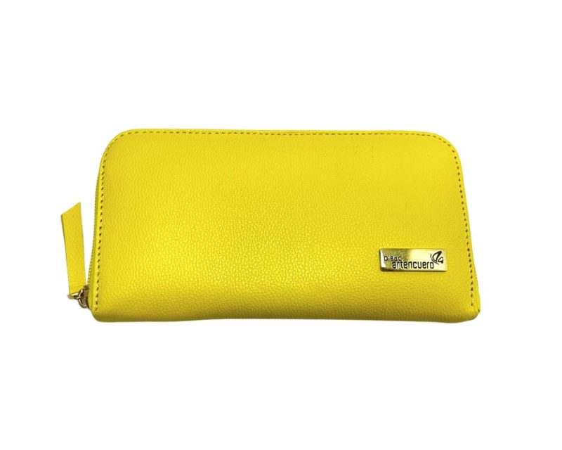 Billetera en Cuero Paulina Golosina Amarillo Intenso