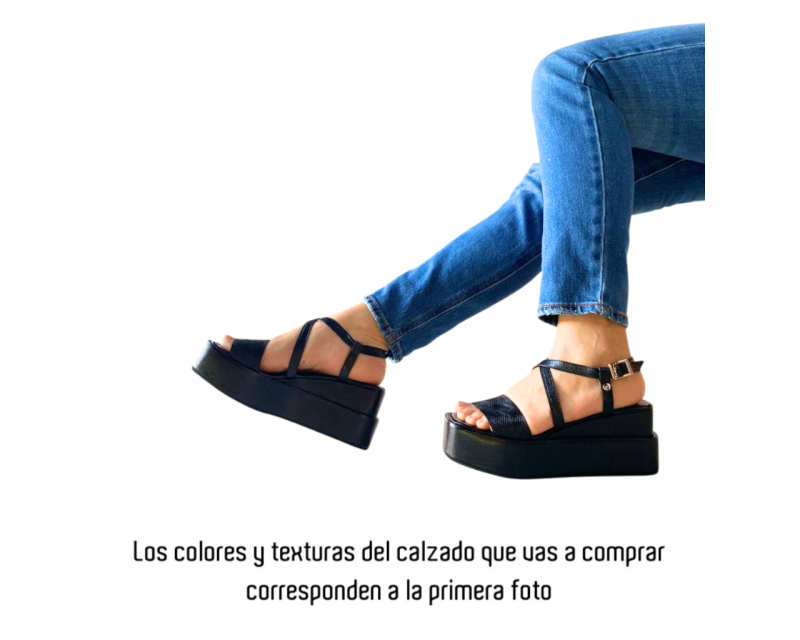 Sandalia Plataforma en Cuero Cony Miel - Imagen 12