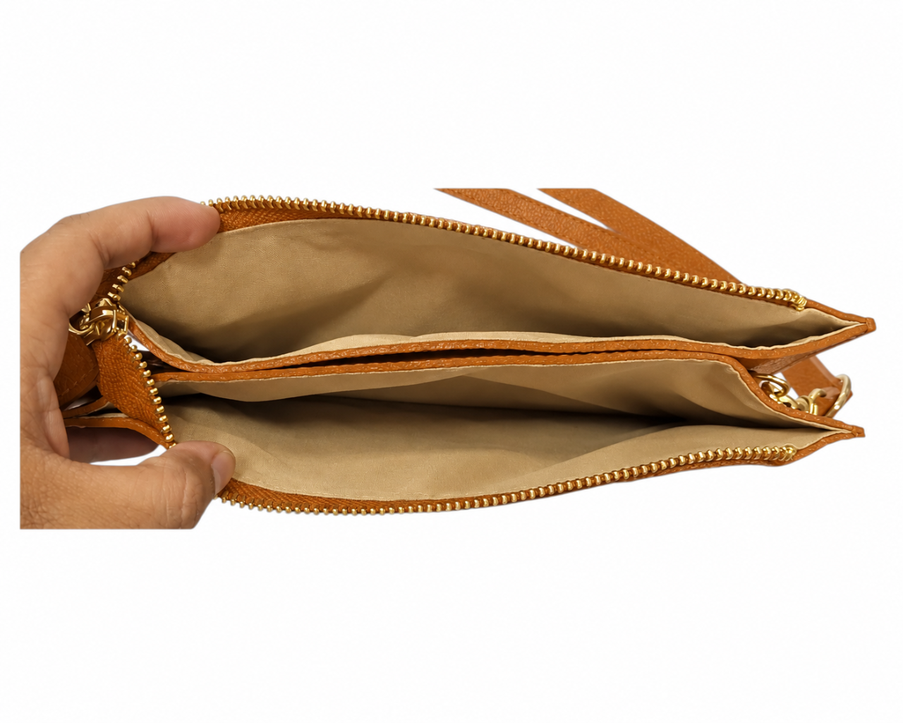 Bolso Riñonera en Cuero Alexa Snake Miel - Imagen 4