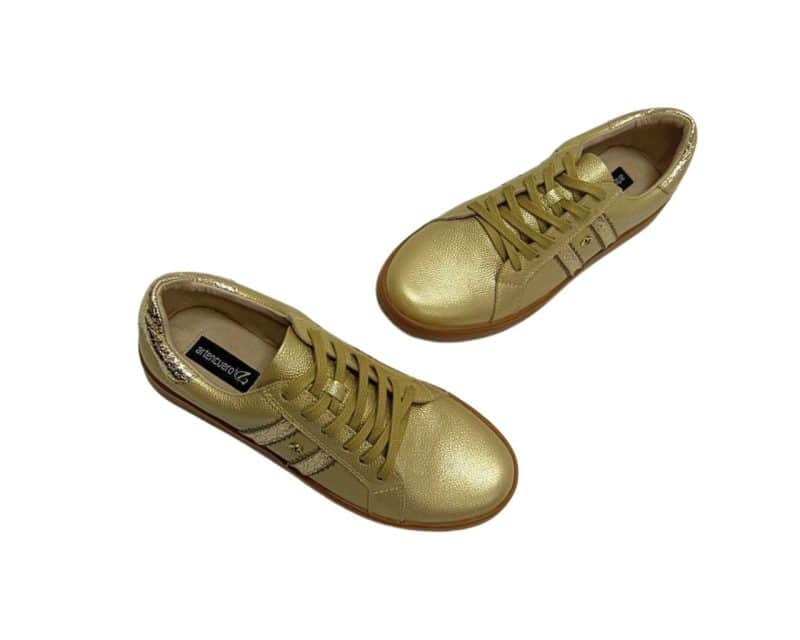 Tenis en Cuero Ava Oro - Imagen 6
