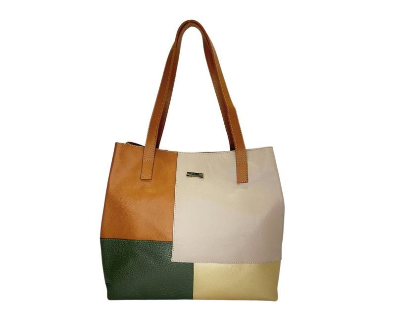Bolso en Cuero Petra 4 tonos base miel