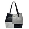 Bolso en Cuero Petra 3 tonos base Negro