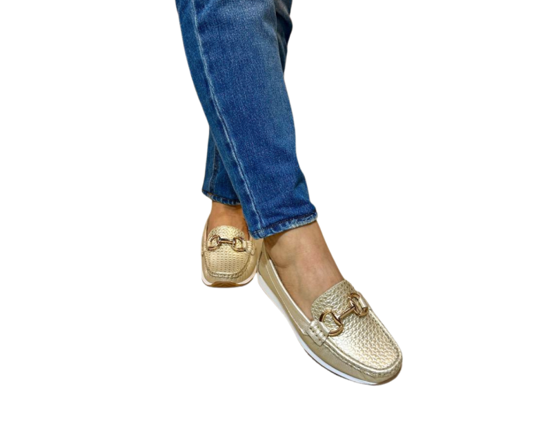 Mocasines Sabrina Talype Oro - Imagen 4