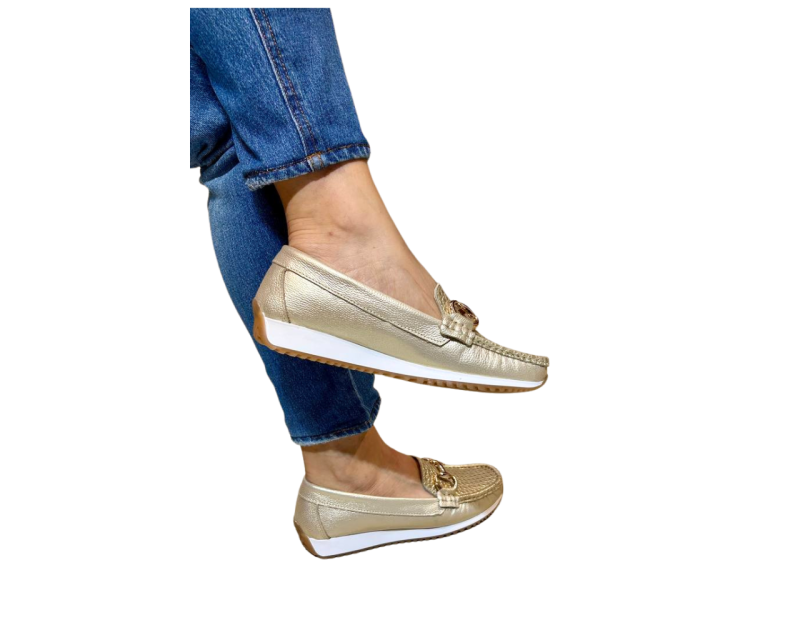 Mocasines Sabrina Talype Oro - Imagen 6