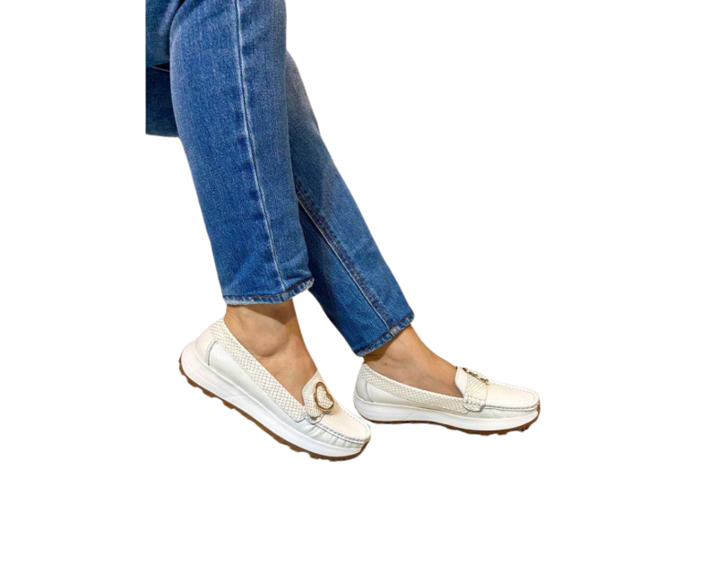 Mocasines Sabrina Corazón Talco - Imagen 4