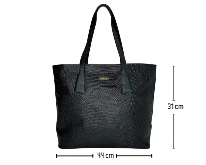 Bolso en Cuero Rosi Armadillo Negro - Imagen 8