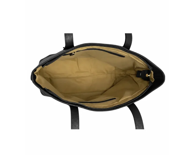 Bolso en Cuero Rosi Armadillo Negro - Imagen 7